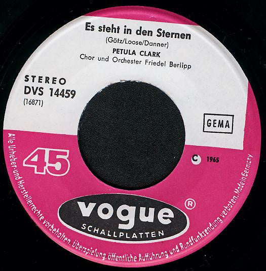 Petula Clark : Kann Ich Dir Vertrauen / Es Steht In Den Sternen (7", Single)