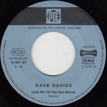 Dave Davies : Death Of A Clown (7", Single, RE)