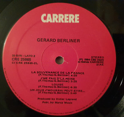 Gérard Berliner : Gérard Berliner (LP, Album)