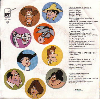 Juan Pardo : Don Quijote Y Sancho - Banda Sonora Original Da Série De TV "Don Quijote De La Mancha" (7", Single)