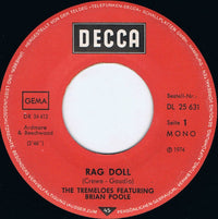 The Tremeloes featuring Brian Poole : Rag Doll / Chills (7", Single, Mono)