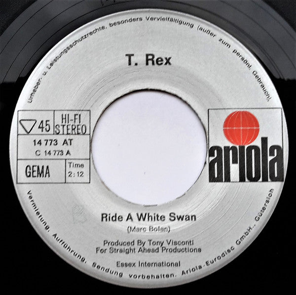 T. Rex : Ride A White Swan (7", Single)