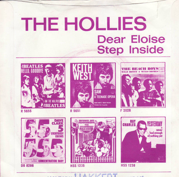 The Hollies : Dear Eloise / Step Inside (7", Single)