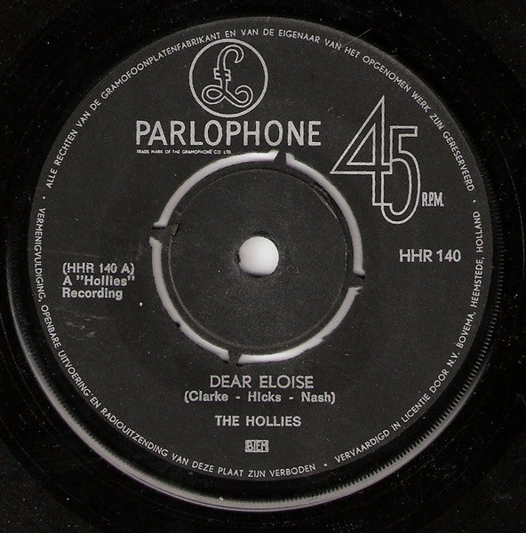 The Hollies : Dear Eloise / Step Inside (7", Single)