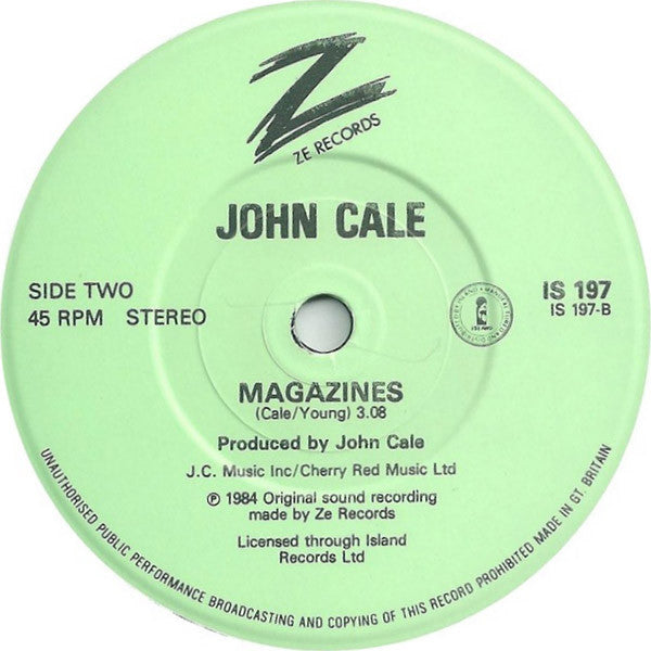 John Cale : Ooh La La (7", Single)
