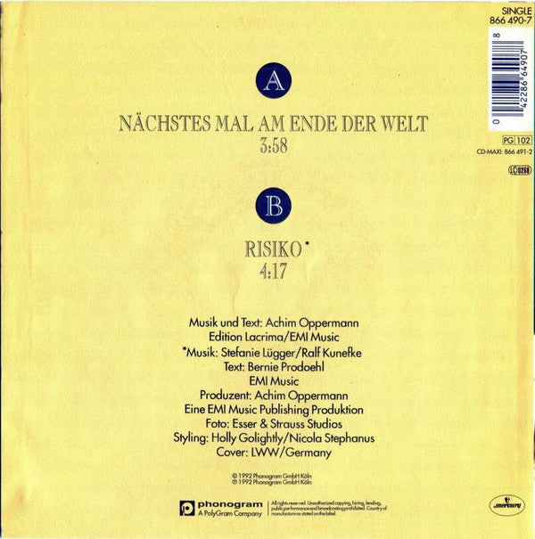Valerie's Garten : Nächstes Mal Am Ende Der Welt (7", Single)