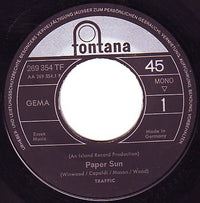 Steve Winwood And His New Group Traffic : Paper Sun (7", Single, Mono)