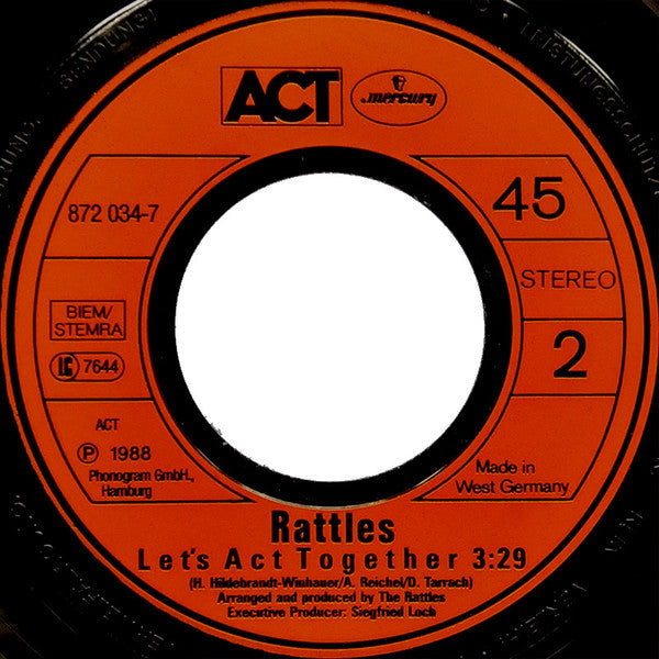 The Rattles : Hot Wheels (7", Single)