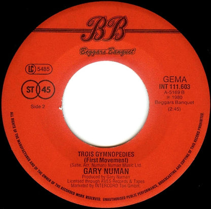 Gary Numan : We Are Glass (7", Single)