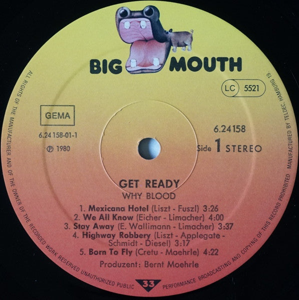 Why Blood : Get Ready (LP, Album)