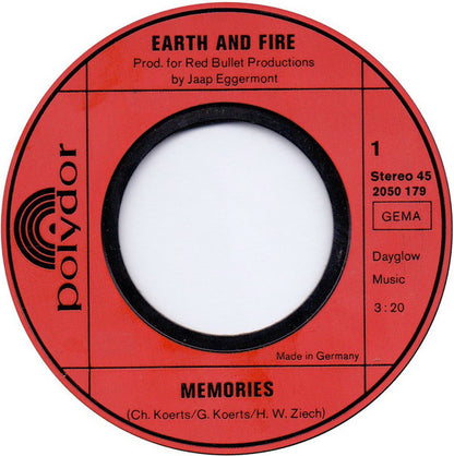 Earth And Fire : Memories (7", Single)
