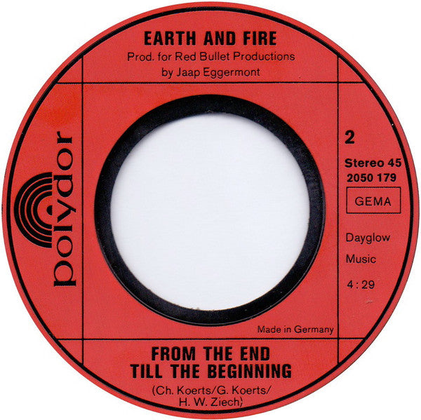 Earth And Fire : Memories (7", Single)