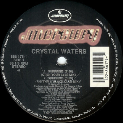 Crystal Waters : Surprise (12")
