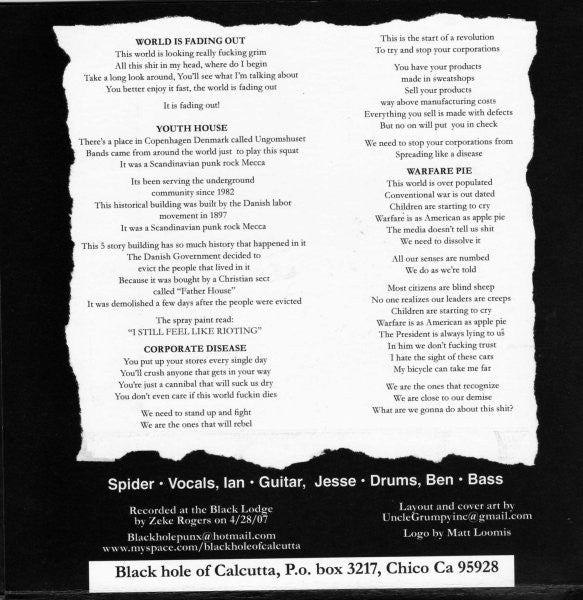 Gatt / Black Hole Of Calcutta : Gatt / Black Hole Of Calcutta (7")
