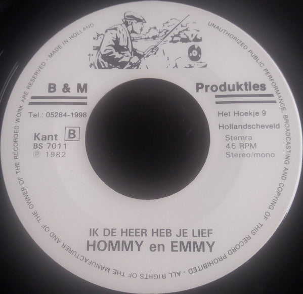 Hommy En Emmy : Welk Een Vriend Is Onze Jesus (7", Single)