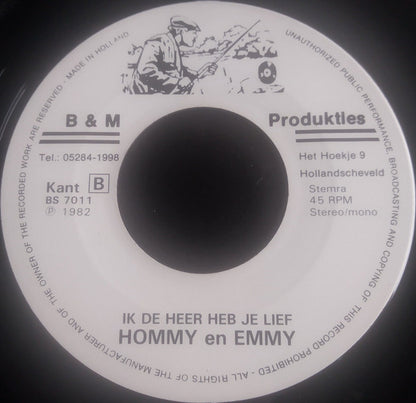 Hommy En Emmy : Welk Een Vriend Is Onze Jesus (7", Single)