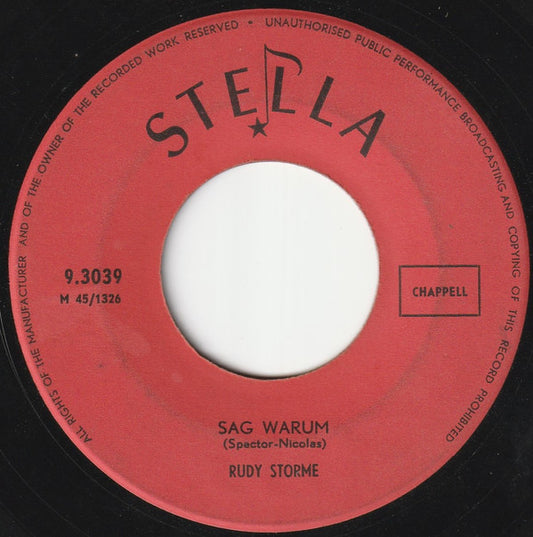 Rudy Storme : Sag Warum / Kalkutta Liegt Am Ganges (7", Single)