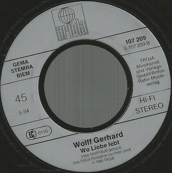 Wolff Gerhard : Also Lebe Ich (7", Single)
