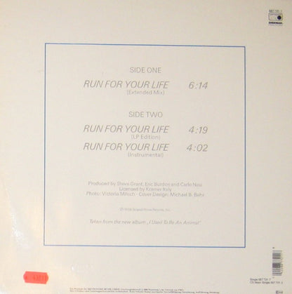 Eric Burdon : Run For Your Life (12", Maxi)