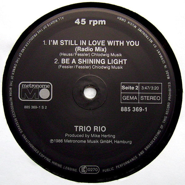 Trio Rio : I'm Still In Love With You (12")