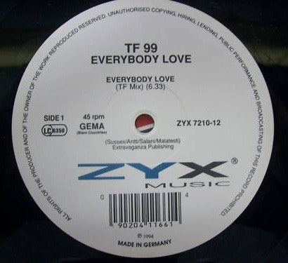 TF 99 : Everybody Love (12")