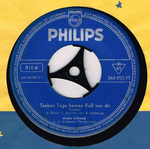 Mieke Telkamp : Zuhaus In Amsterdam / Sieben Tage Keinen Kuß Von Dir (7")