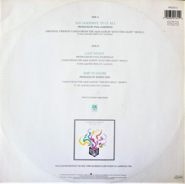 Chris de Burgh : Say Goodbye To It All (12")