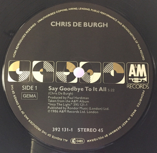 Chris de Burgh : Say Goodbye To It All (12")