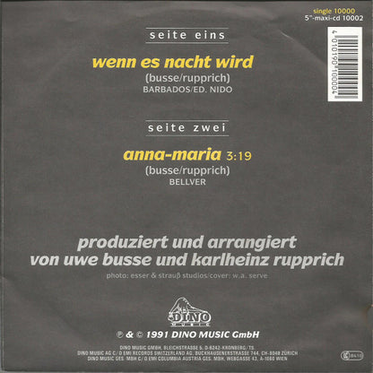 Uwe Busse : Wenn Es Nacht Wird (7", Single)