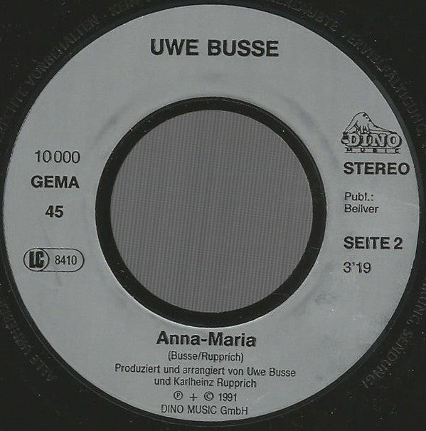 Uwe Busse : Wenn Es Nacht Wird (7", Single)