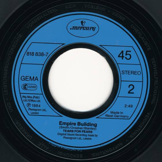 Tears For Fears : Mothers Talk (7", Single)