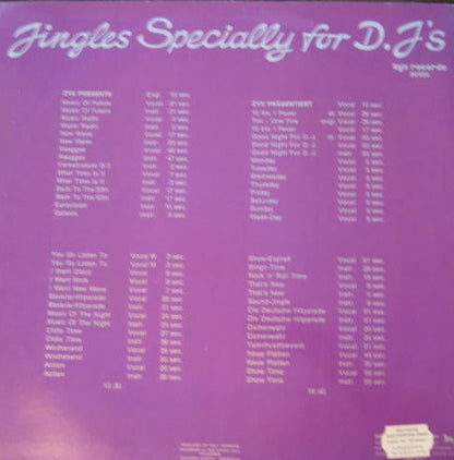 Various : Jingles Specially For D.J's (LP)