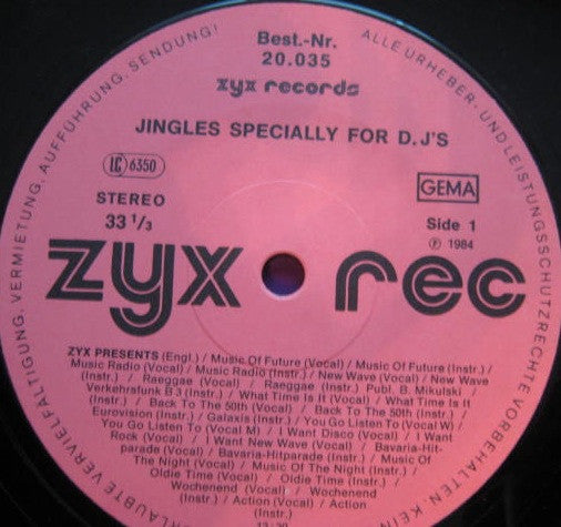 Various : Jingles Specially For D.J's (LP)