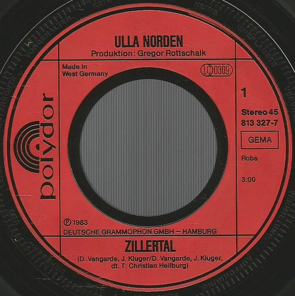 Ulla Norden : Zillertal (7", Single)