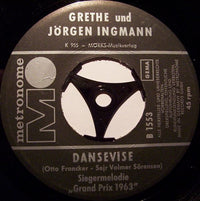 Grethe & Jørgen Ingmann : Dansevise (7", Single)