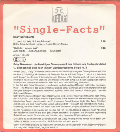 Gaby Denneman : ...Doch Ich Lieb Dich Noch Immer / Halt Dich An Mir Fest (7", Single)