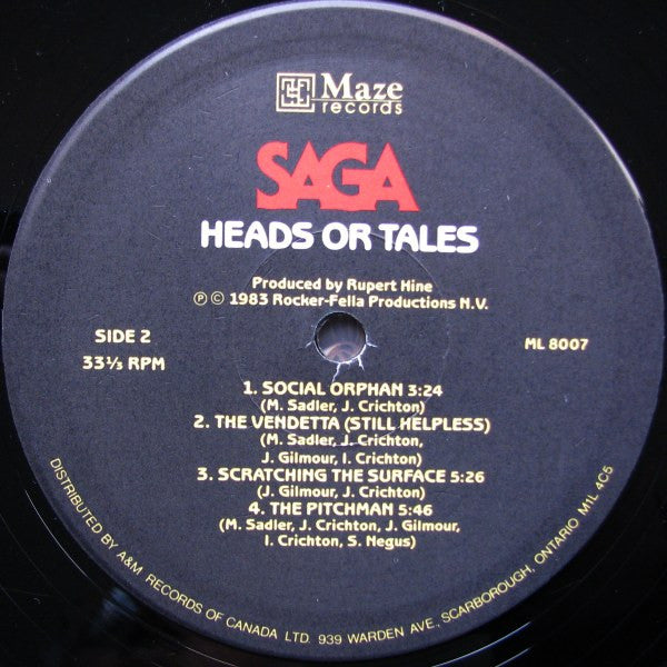 Saga (3) : Heads Or Tales (LP, Album, Mas)