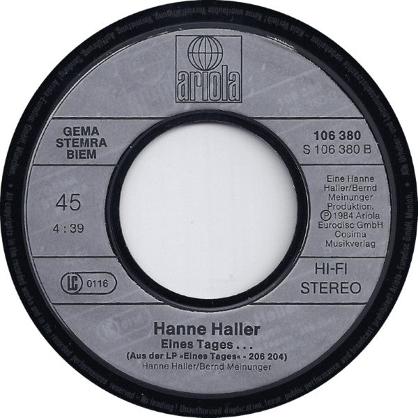 Hanne Haller : So Long Und Good-Bye (7", Single)