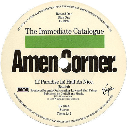 Amen Corner : (If Paradise Is) Half As Nice (2x7", EP, Gat)