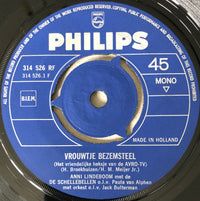 Anni Lindeboom met De Schellebellen o.l.v. Paula van Alphen : Vrouwtje Bezemsteel / De Beverly Hillbillies (7", Single, Mono)