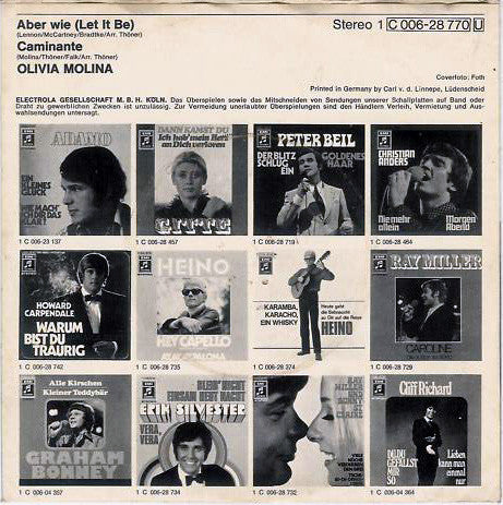 Olivia Molina : Aber Wie (Let It Be) / Caminante (7", Single)