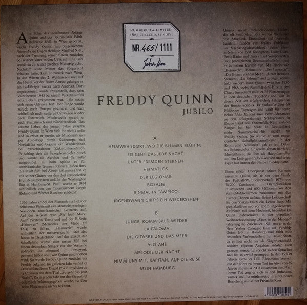 Freddy Quinn : Jubilo (LP, Comp, Ltd, Mar)