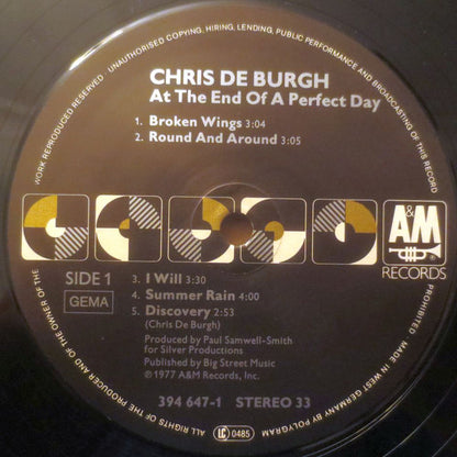 Chris de Burgh : At The End Of A Perfect Day (LP, Album, RE)