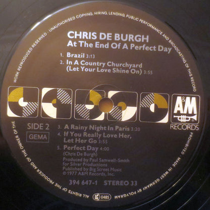 Chris de Burgh : At The End Of A Perfect Day (LP, Album, RE)