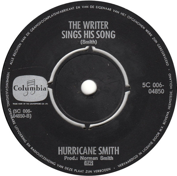 Hurricane Smith : Don't Let It Die (7", Single, Gre)