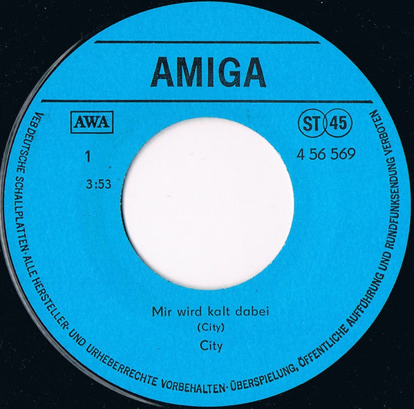 City (3) : Mir Wird Kalt Dabei / Neongott (7", Single)