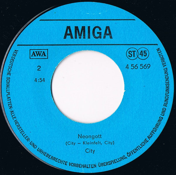 City (3) : Mir Wird Kalt Dabei / Neongott (7", Single)