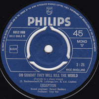 Ekseption : Peace Planet (From Suite No.2 - J.S. Bach) / On Sunday They Will Kill The World (7", Single, Mono)