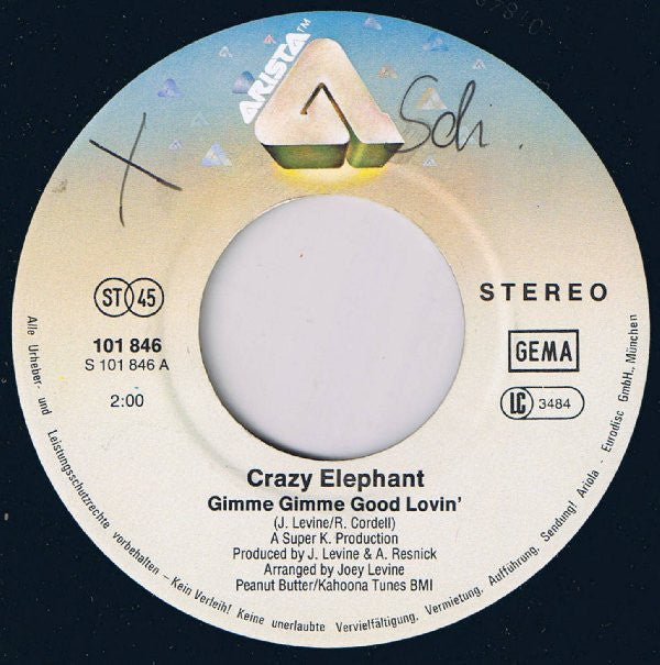 Crazy Elephant : Gimme Gimme Good Lovin' / Dark Part Of My Mind (7", Single)
