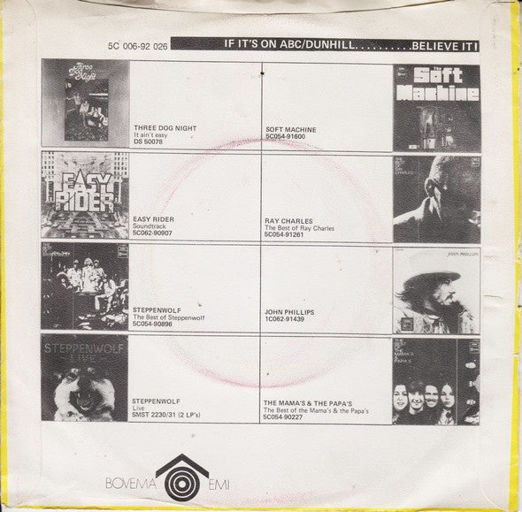 Three Dog Night : One Man Band (7", Single)